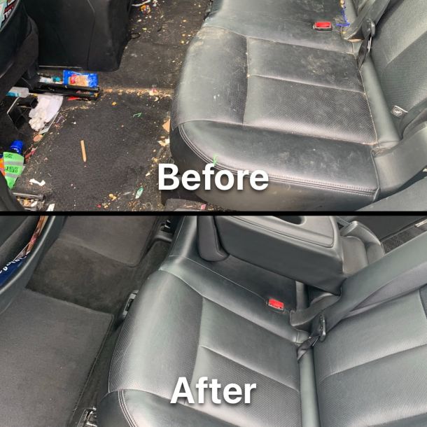 Car Back Seat Cleaning